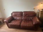 Leren Tweezitsbank - Gratis Afhalen, Huis en Inrichting, Banken | Bankstellen, Ophalen, Gebruikt, 150 tot 200 cm, Tweepersoons