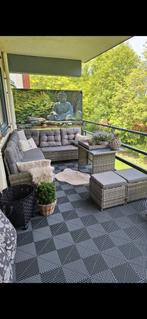 Wicked loungeset compleet bruin/grijs, Ophalen, Zo goed als nieuw, Wicker