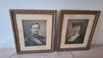 2 lijsten met prent van Koning Albert en Koningin Elisabeth, Antiek en Kunst, Ophalen