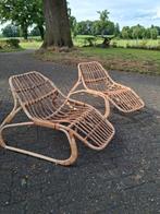 Rieten stoelen Piet Hein Eek, Huis en Inrichting, Stoelen, Ophalen, Zo goed als nieuw, Bruin, Twee