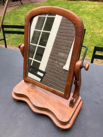 Antieke houten kaptafel spiegel - 52cm hoog beschikbaar voor biedingen