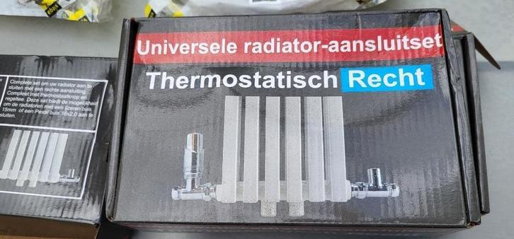 Universele Radiatoraansluitset Thermostatisch Recht, Doe-het-zelf en Verbouw, Verwarming en Radiatoren, Nieuw, Thermostaat, Minder dan 200 watt