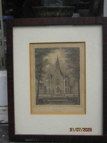  Ger. ZUIDERKERK R.dam, Staalgravure in erg mooi lijstje.  beschikbaar voor biedingen
