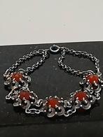 Zilveren Armband met Kornalijn & Platina Accent, Ophalen of Verzenden