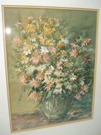 Boeket bloemen, gouache, gesigneerd, Antiek en Kunst, Kunst | Schilderijen | Klassiek, Ophalen