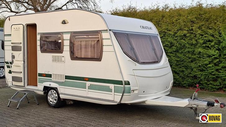 Chateau Calista CT 390 TZF Incl mover en voortent., Caravans en Kamperen, Caravans, Bedrijf, tot en met 4, 750 - 1000 kg, Treinzit