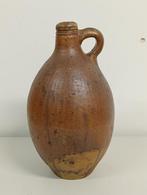 Bruine grote aardewerk kruik met oor 32cm, Antiek en Kunst, Ophalen
