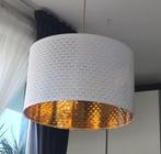 Ikea Nymo lampenkap met pendel. Goud/wit, Rond, Gebruikt, Wit, Ophalen