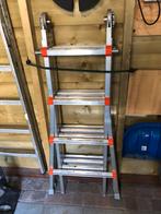 Waku Telescoopladder vouwladder 4x4 treden, Doe-het-zelf en Verbouw, Ladders en Trappen, Ophalen of Verzenden, Zo goed als nieuw