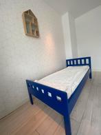 Blauw ikea luroy kinderbed 70x160 met lattenbodem en matras, 70 tot 85 cm, Zo goed als nieuw, Lattenbodem, 140 tot 160 cm
