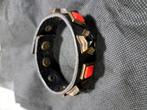 Liebeskind leren armband stoer sterk zwarte rood oudgoud, Ophalen of Verzenden, Nieuw, 18 tot 19, Dame