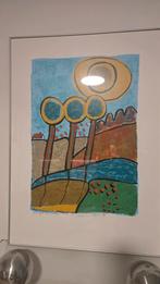 Zeefdruk Clemens Briels - Landschap met bomen, Antiek en Kunst, Kunst | Litho's en Zeefdrukken, Ophalen of Verzenden