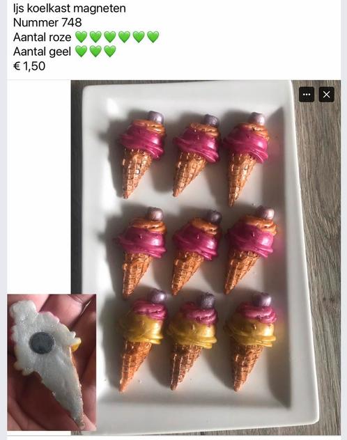 Div decoratie nep magneten ijs bonbon groente fruit kauwgom, Huis en Inrichting, Woonaccessoires | Overige, Nieuw, Ophalen