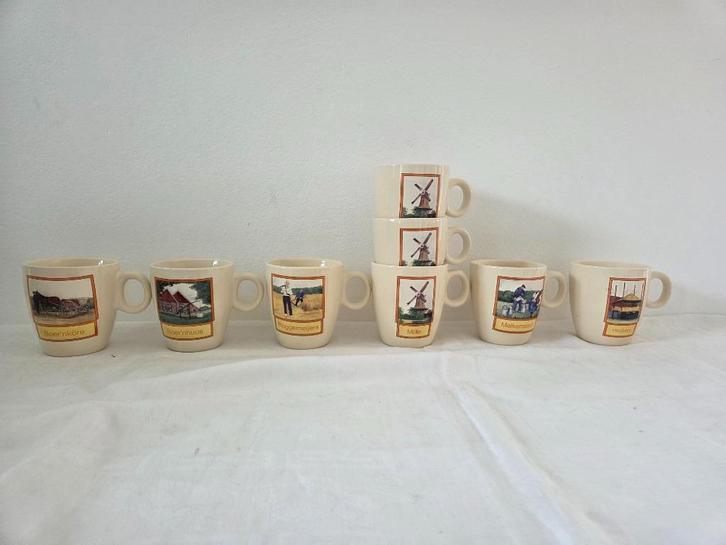 Overijssel Hellendoorn supermarktactie C1000 C-1000 8x mok, Verzamelen, Supermarktacties, C1000, Ophalen of Verzenden