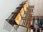 4 antieke eetkamerstoelen, Gebruikt, Bruin, Vier, Hout