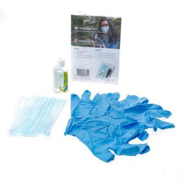 Beschermingsset (2 mondkapje 2 handschoen 1 desinfecteergel) beschikbaar voor biedingen