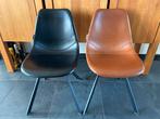 2 Leren Dutchbone stoelen Franky, Huis en Inrichting, Stoelen, Ophalen, Twee, Bruin, Leer