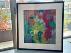 groot schilderij in lijst, stilleven bloemen in aquarel, Ophalen