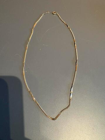 Fijne vergulde damesketting 41 cm elegante schakel, sieraden beschikbaar voor biedingen