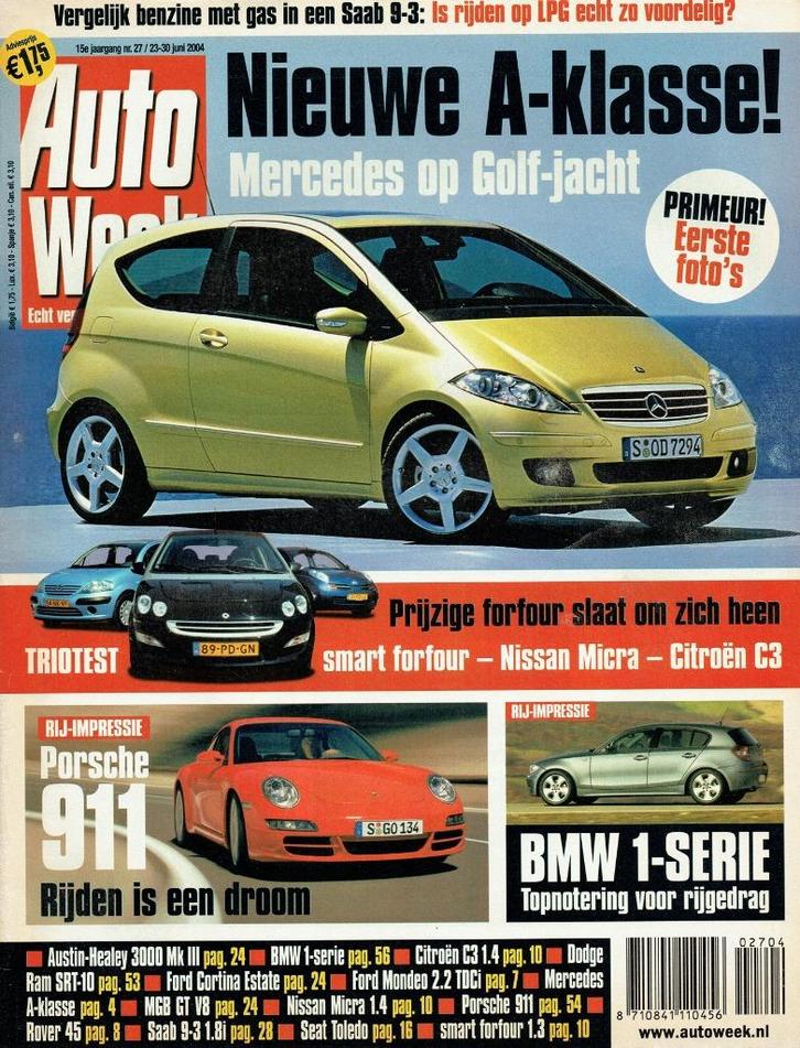 Autoweek 2004 nr. 27 (o.a. Citroën C3 & Smart Forfour), Boeken, Auto's | Folders en Tijdschriften, Gelezen, Algemeen, Verzenden