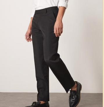 ASOS Design - Nette zwarte broek met rechte pijpen beschikbaar voor biedingen