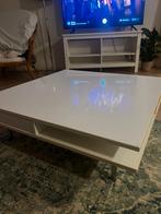 Salon tafel wit hoogglans lack 0.95 x 0.95, Huis en Inrichting, Tafels | Eettafels, Ophalen, Gebruikt, 50 tot 100 cm, Tot twee personen