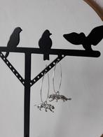 Zilverkleurige tijger oorbellen, Sieraden, Tassen en Uiterlijk, Ophalen of Verzenden, Gebruikt, Zilver, Hangers