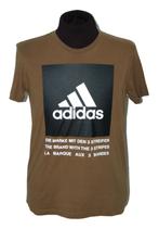 Adidas, drei streifen shirt, taupe, Mt. M, Verzenden, Zo goed als nieuw, Maat 48/50 (M), Adidas
