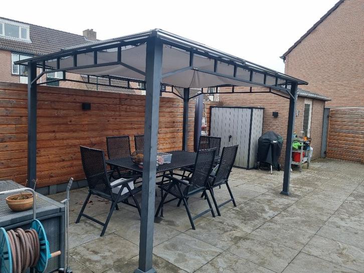 Toolport Prieel 3x4 meter, Tuin en Terras, Partytenten, Gebruikt, Paviljoen, 2 meter of meer, Minder dan 5 meter, Minder dan 4 meter