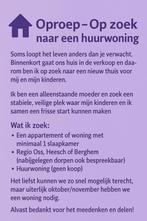 Woonruimte gezocht, Huizen en Kamers, Op zoek naar een huis