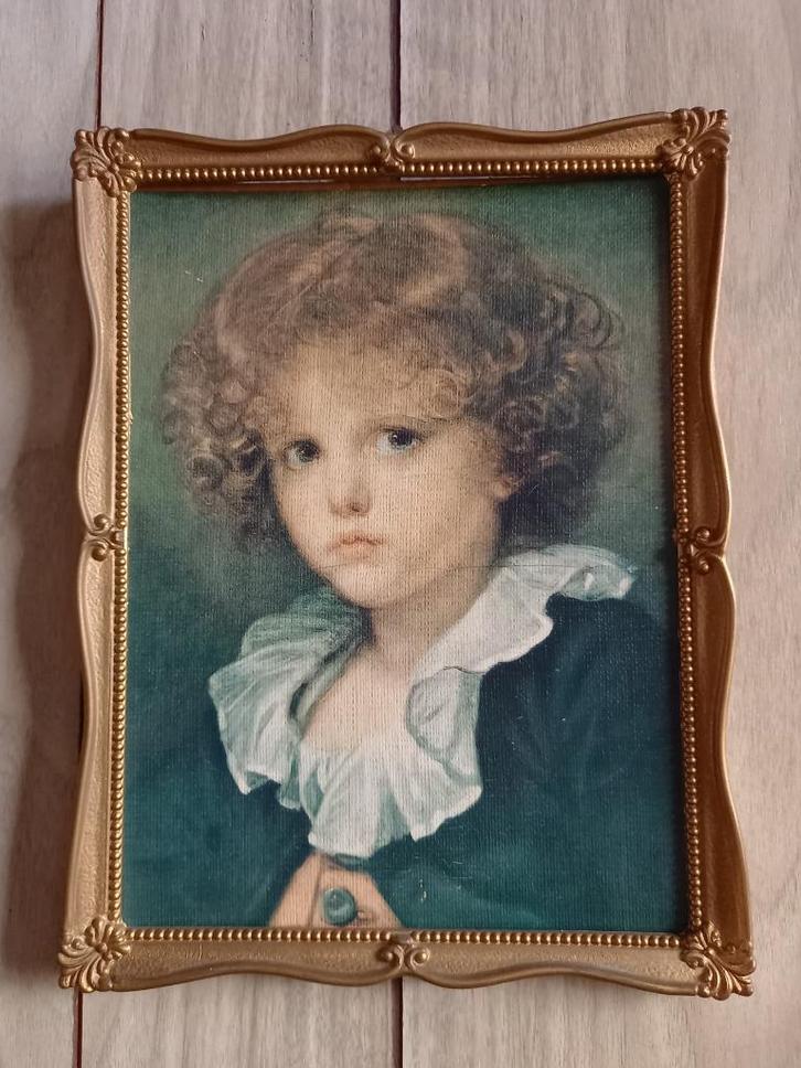 Schilderij print Jean-Baptiste Greuze inc. lijst, Antiek en Kunst, Kunst | Schilderijen | Klassiek, Ophalen of Verzenden