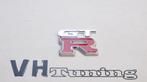 Nissan GTR 3D logo zelfklevend 6 cm metaal zwart of rood, Auto diversen, Tuning en Styling, Ophalen of Verzenden