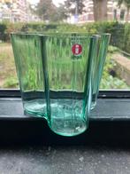 Iittala Alvar Aalto Savoy tafelvaasje 95mm groen, Minder dan 50 cm, Groen, Glas, Ophalen of Verzenden