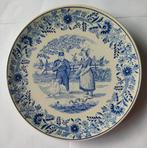 Delfts blauw wandbord, Boch Belgium, voor 1950, puntgaaf., Ophalen of Verzenden