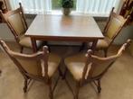 eethoek eiken, Huis en Inrichting, Complete eetkamers, Ophalen, Gebruikt, 4 tot 6 stoelen