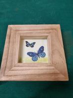 -vlinder in lijstje van hout, Huis en Inrichting, Woonaccessoires | Overige, Ophalen of Verzenden, 'T Olde Gre-j, Info@toldegrej.nl