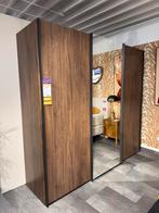 Schuifdeurkast Walnoot + Spiegeldeur, Ophalen, 200 cm of meer, Zo goed als nieuw, 200 cm of meer