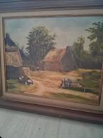 Schilderij van boerderij, Antiek en Kunst, Ophalen