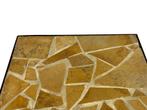 Vintage salontafel natuursteen jaren 60 coffee table design, Gebruikt, 100 tot 150 cm, Vintage, 50 tot 100 cm