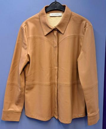 Rino & Pelle camelkleurige faux leather blouse van 44 49666 beschikbaar voor biedingen