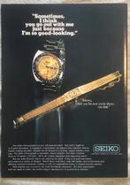 Advertentie Seiko Chronograph en Bracelet watch, Verzamelen, Tijdschriften, Kranten en Knipsels, 1960 tot 1980, Knipsel(s), Buitenland