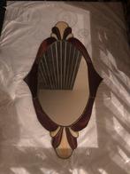 Glass in lood spiegel, Antiek en Kunst, Antiek | Spiegels, Ophalen, Rechthoekig, Minder dan 50 cm