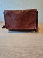 Vintage Claudio Ferrici leren handtas, Overige merken, Gebruikt, Bruin, Ophalen of Verzenden