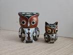 Vintage Cloisonné Emaille Uilen Set, Ophalen of Verzenden