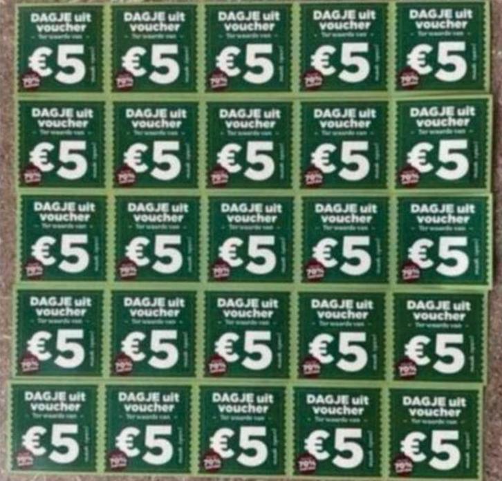 Plus Dagje uit voucher t.w. € 5,00 - tot 70% korting (KWF), Hobby en Vrije tijd, Spaarzegeltjes, Zegels, Bonnen of Punten, Winkel, Super of Benzinepomp