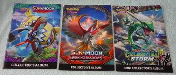 Pokemon 3x Collector's albums Sun & Moon beschikbaar voor biedingen