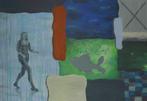 Schilderij on her way, op groot linnen doek, Oorspronkelijke maker, Nieuw, Ophalen of Verzenden, Schilderij