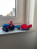 Duplo Tractor met Aanhanger & Ploeg, Ophalen, Gebruikt, Complete set, Duplo