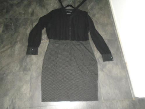 Atmosphere Aparte Voile Stretch Jurk maat 48 ZGAN, Kleding | Dames, Jurken, Zo goed als nieuw, Maat 46/48 (XL) of groter, Zwart