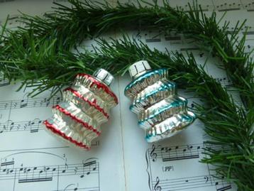 oude glazen kerstballen lampion  beschikbaar voor biedingen